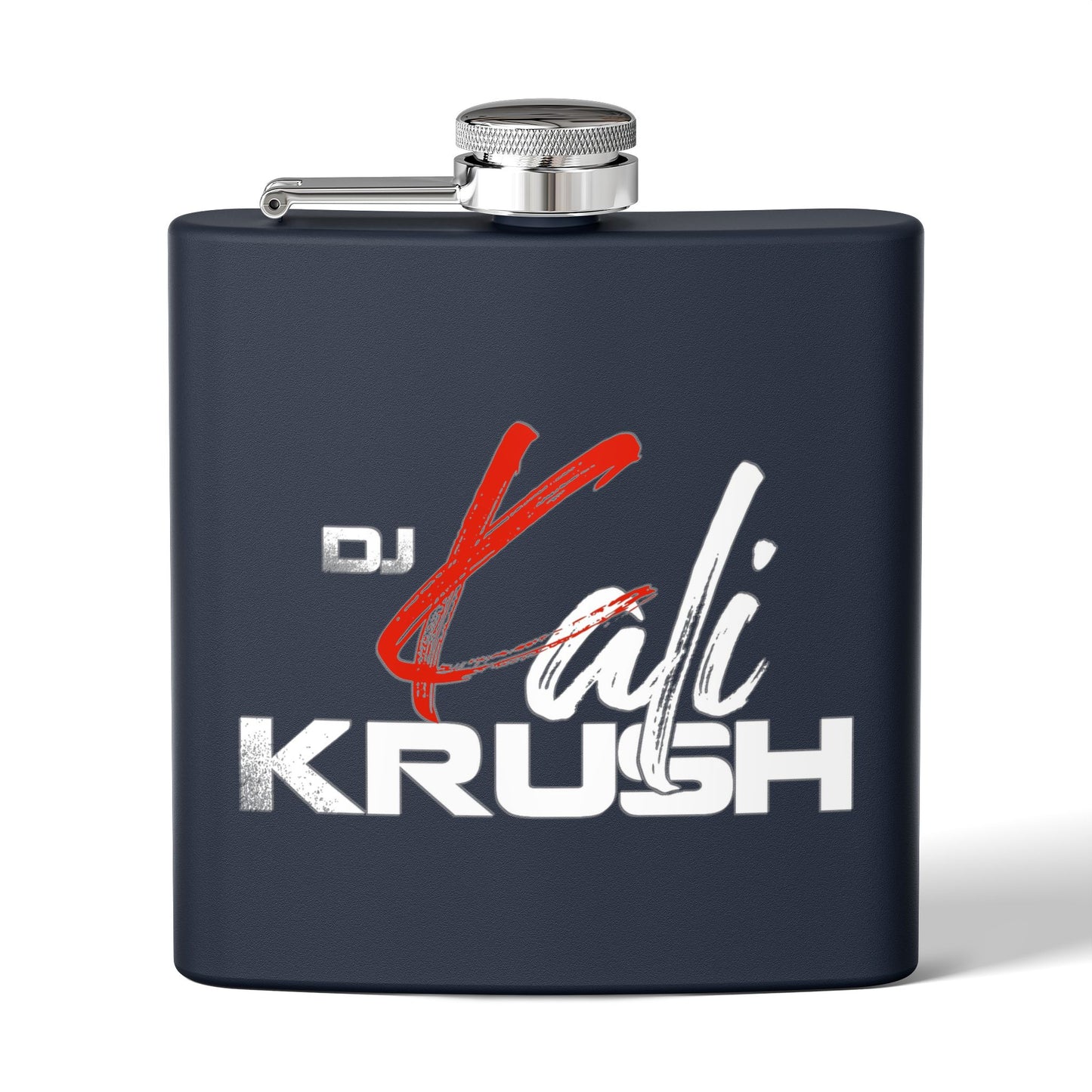 DJ Kali Krush 6oz Stainless Steel Flask (White Letters)
