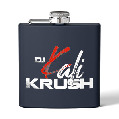 DJ Kali Krush 6oz Stainless Steel Flask (White Letters)
