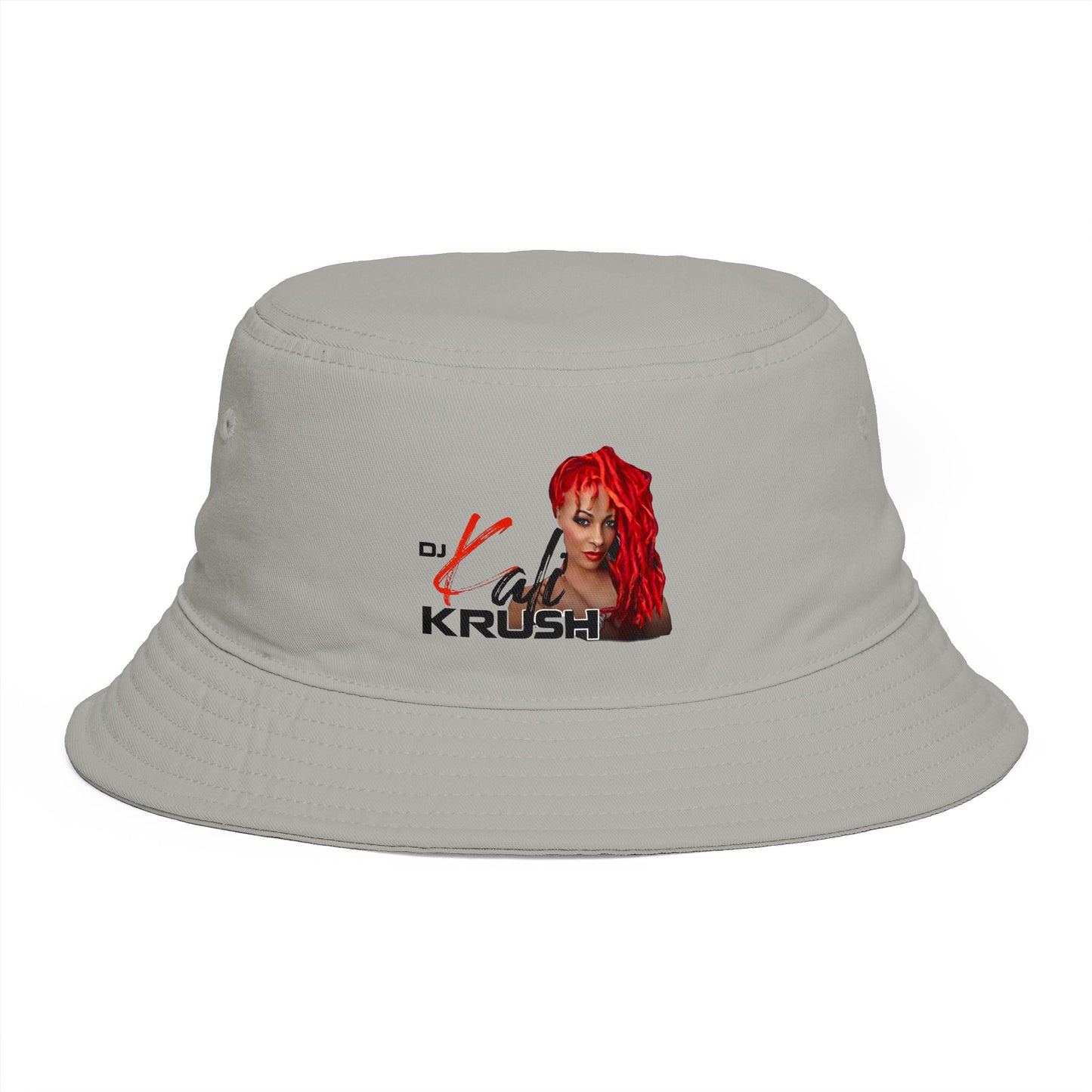DJ Kali Krush Bucket Hat (Red Hair-Black Letters)