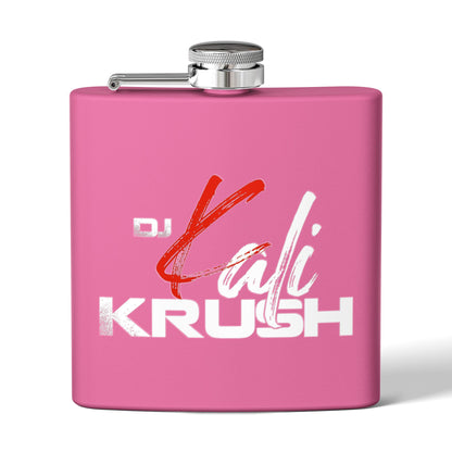 DJ Kali Krush 6oz Stainless Steel Flask (White Letters)