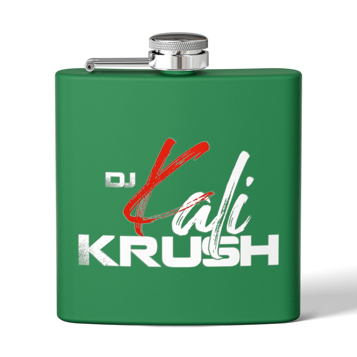 DJ Kali Krush 6oz Stainless Steel Flask (White Letters)