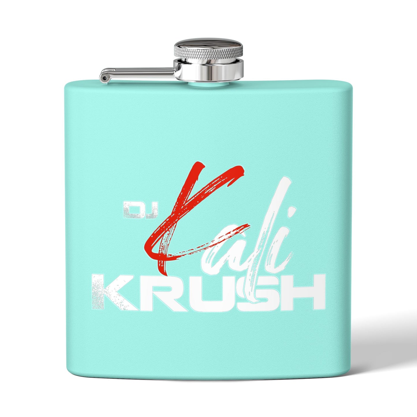 DJ Kali Krush 6oz Stainless Steel Flask (White Letters)