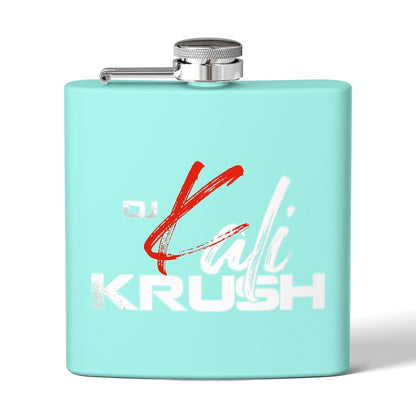 DJ Kali Krush 6oz Stainless Steel Flask (White Letters)