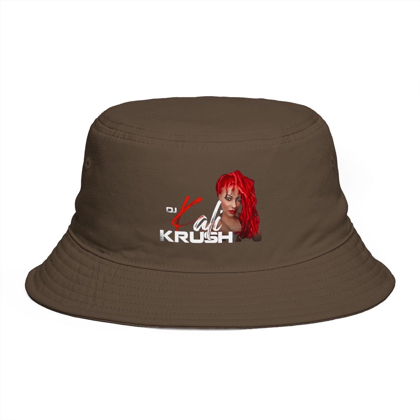 DJ Kali Krush Bucket Hat (Red Hair-White Letters)