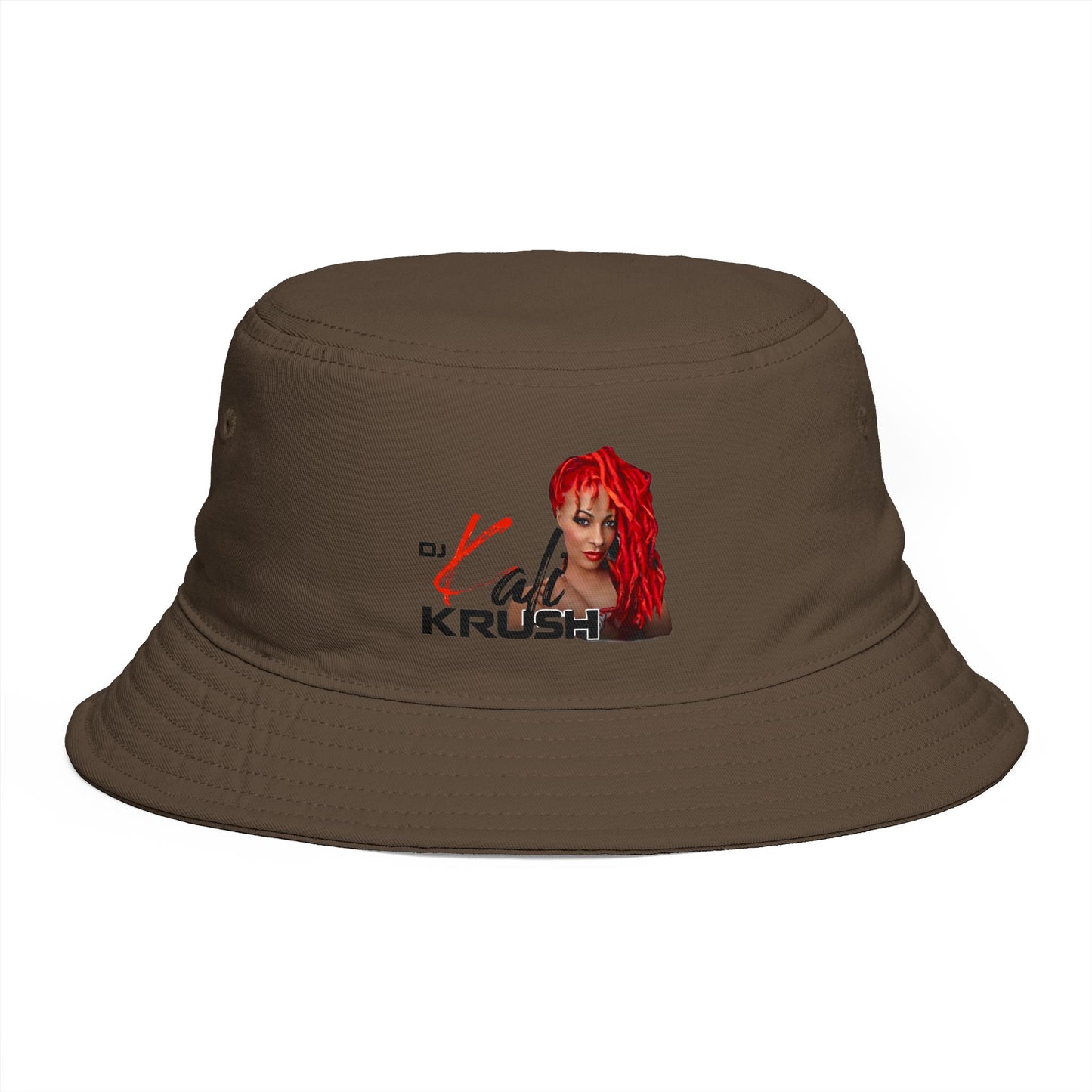 DJ Kali Krush Bucket Hat (Red Hair-Black Letters)