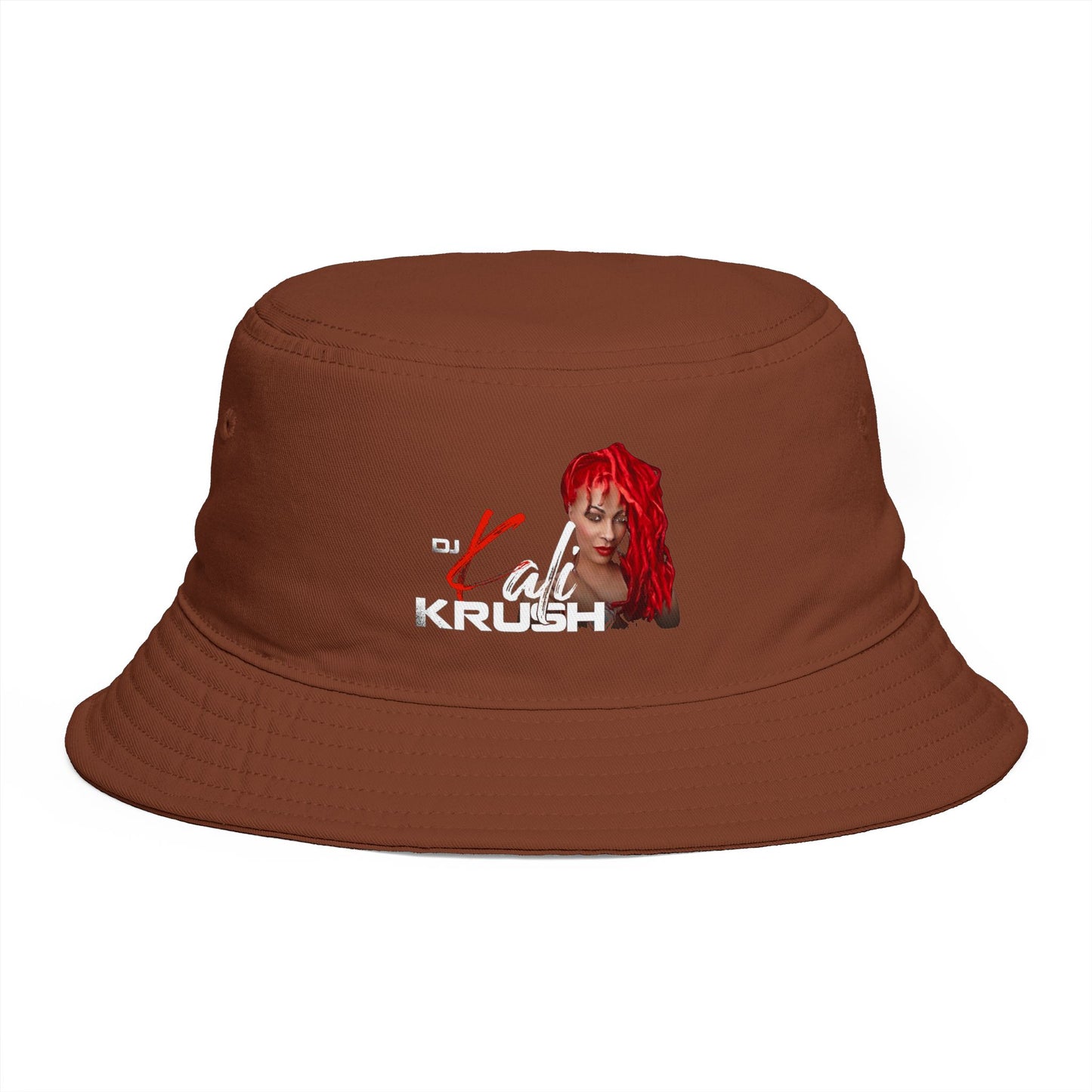 DJ Kali Krush Bucket Hat (Red Hair-White Letters)