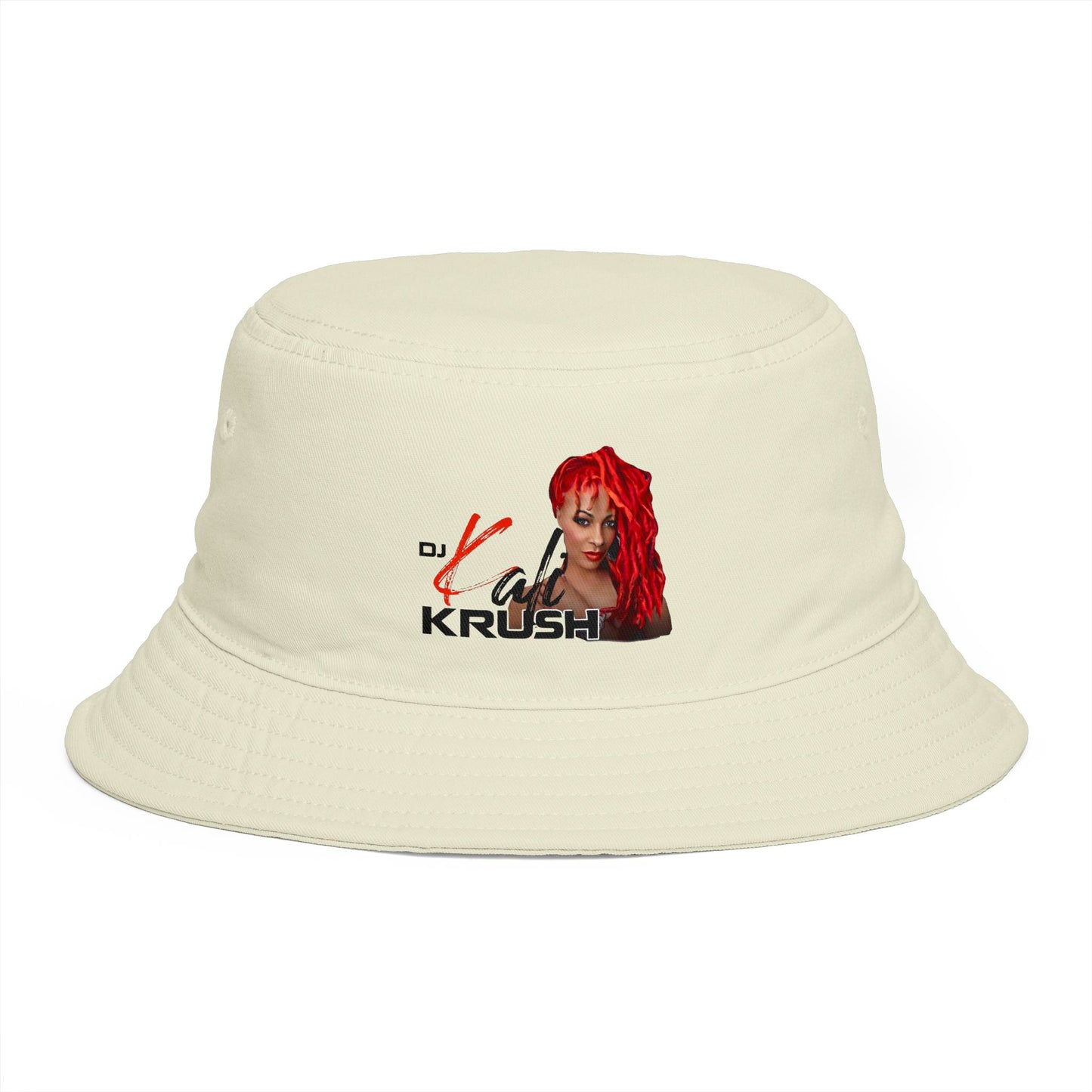 DJ Kali Krush Bucket Hat (Red Hair-Black Letters)