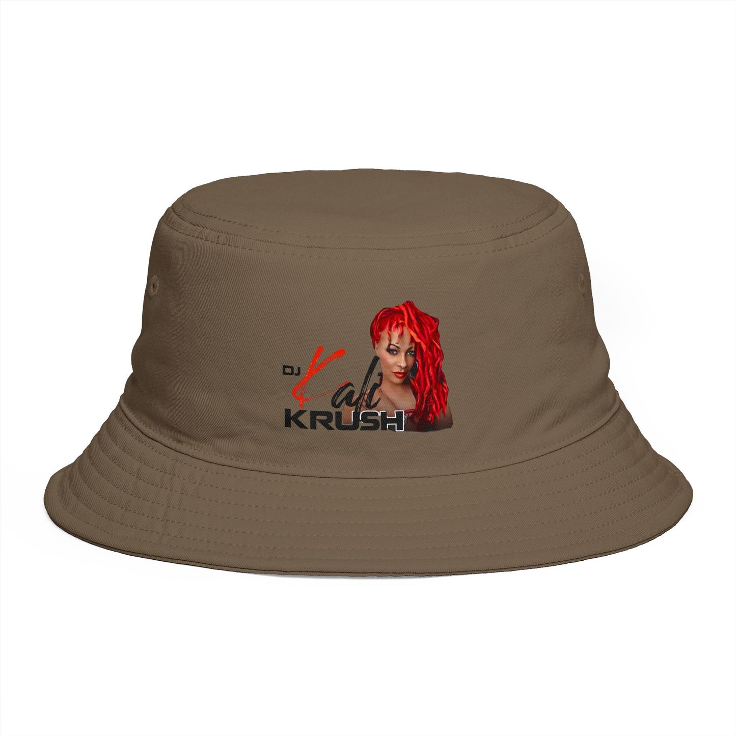 DJ Kali Krush Bucket Hat (Red Hair-Black Letters)