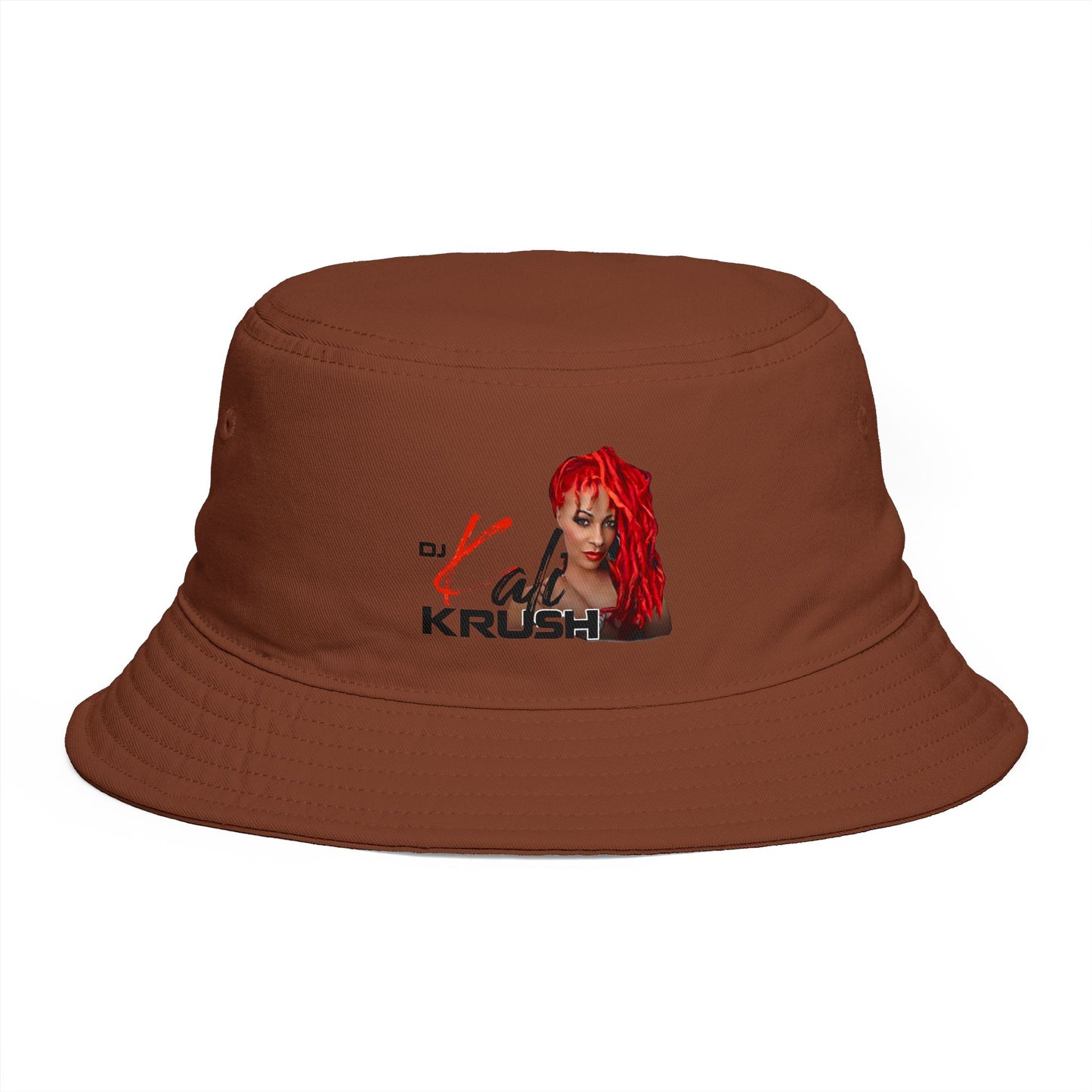 DJ Kali Krush Bucket Hat (Red Hair-Black Letters)