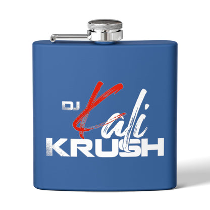 DJ Kali Krush 6oz Stainless Steel Flask (White Letters)