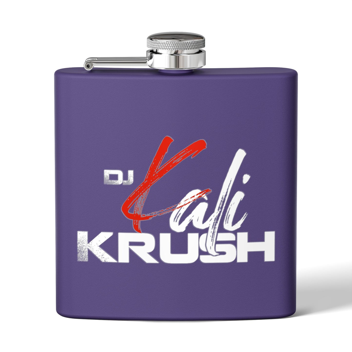 DJ Kali Krush 6oz Stainless Steel Flask (White Letters)