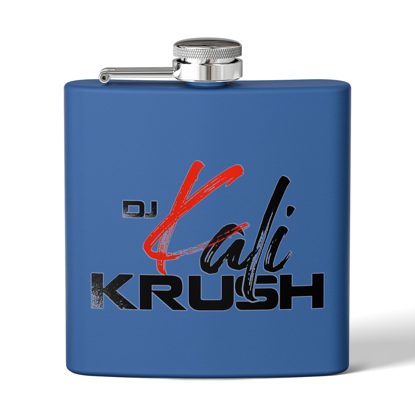 DJ Kali Krush 6oz Stainless Steel Flask (Black Letters)