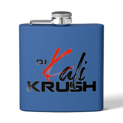 DJ Kali Krush 6oz Stainless Steel Flask (Black Letters)