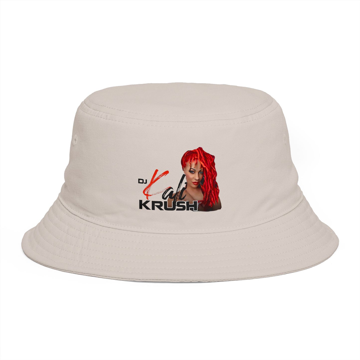DJ Kali Krush Bucket Hat (Red Hair-Black Letters)
